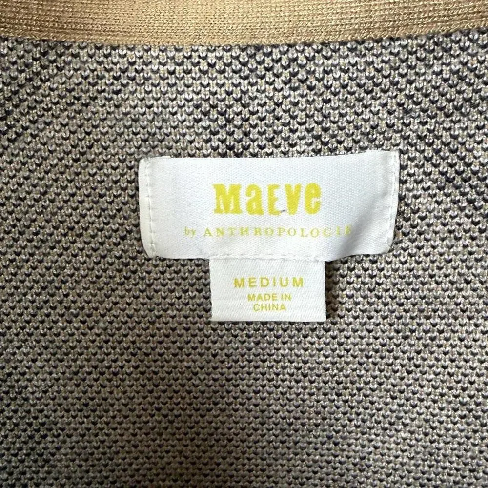 Maeve by Anthropologie Tan Montana Mock-Neck Half-Zip Sweater - Size - Medium - Picture 7 of 9